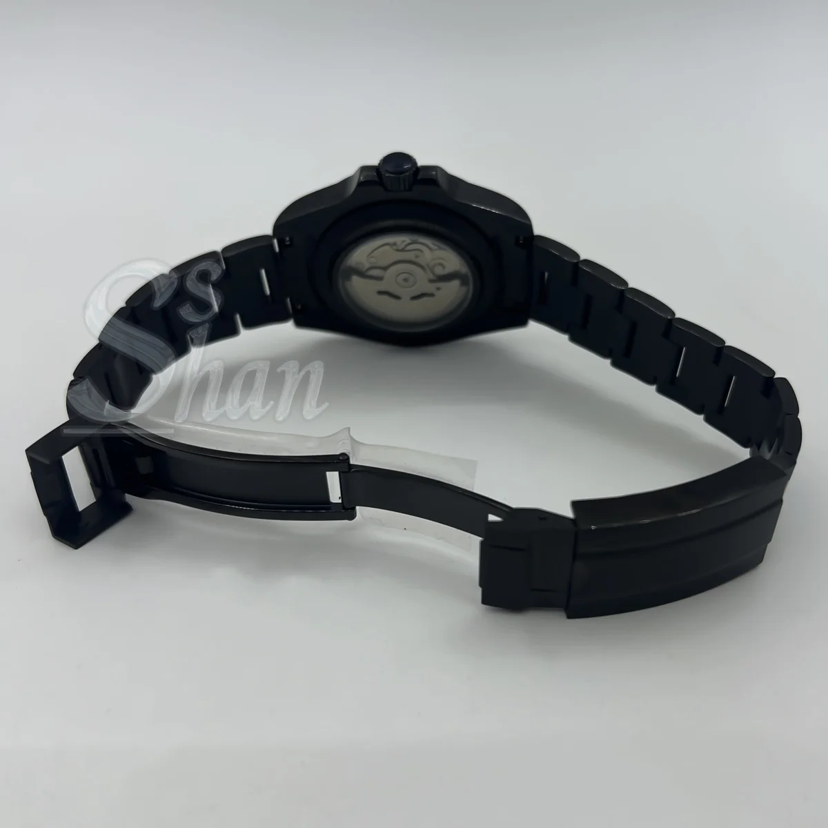 NH36 40MM men's fashion diving watch features a sapphire glass waterproof case with a fixed Roman numeral bezel and date display - Image 6