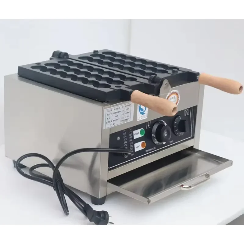 New Commercial Electric Taiyaki Bubble Machine Non-Stick round Ball Snack Skewer Waffle Maker Easy to Operate 220V Voltage