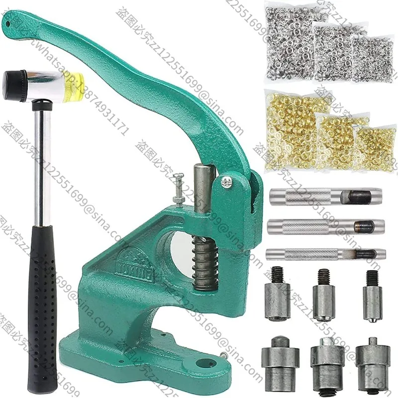 For Manual Eyelet Punch Machine, Hole Punch Tool Kit with Grommet Mould Hand Press Installation Tools