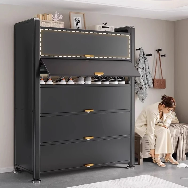

Modern Beautiful Shoe Cabinet Luxury Design Storage Tall Shoe Cabinet Metal Space Saving Armario De Zapatos Furniture For Home
