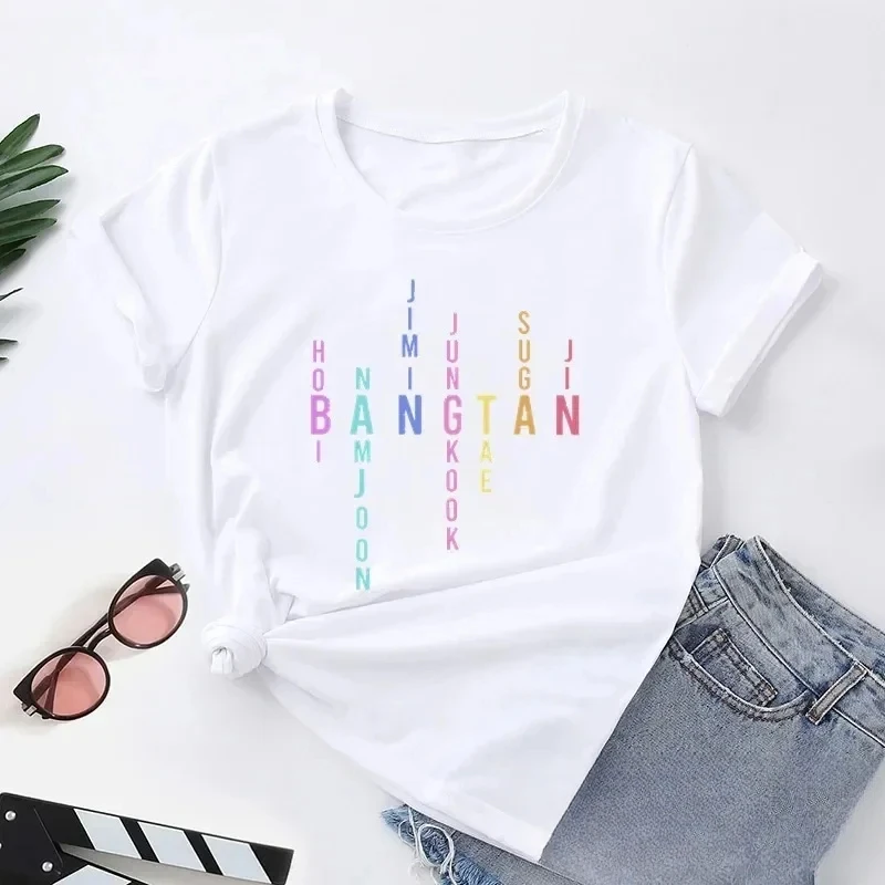 Leisure and Fashion Korean Version Harajuku Style Y2K Printed Men's and Women's Loose Casual New Cotton Trendy Casual T-shirt