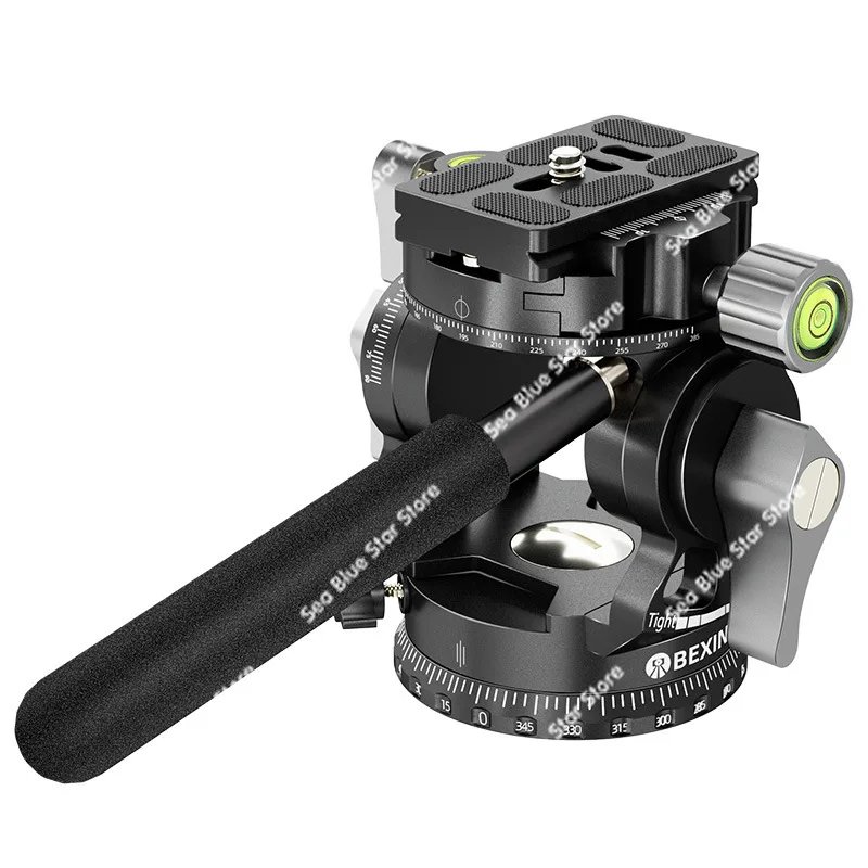 

Handle Hydraulic PTZ Portable Dual Panoramic Camera Monopod Tripod 2D PTZ Photography