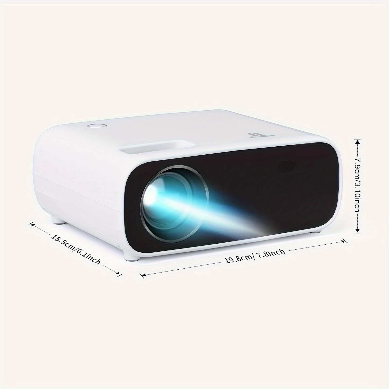 Full HD Outdoor Movie Projector, 5.08 Meter Display Screen Supporting 4k Home Theater, Compatible With HDTV/AV/smartphone