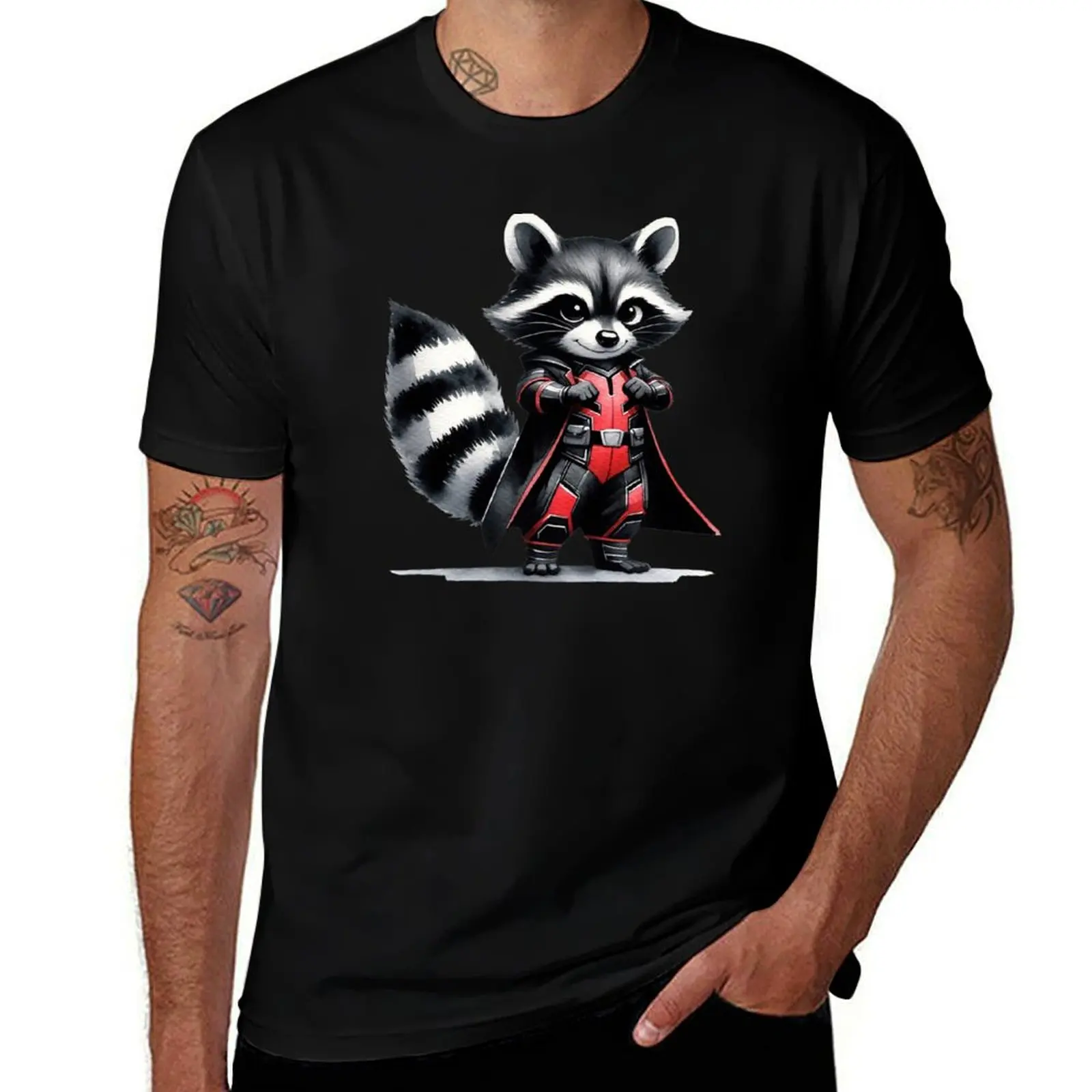 Raccon the Wasp T-Shirt Work Style Casual T-Shirt