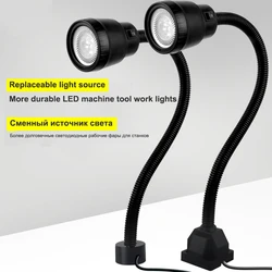 Máquina de luces LED de trabajo de 5W, lámpara magnética reemplazable, Bombilla cálida y fría y diferentes Bases para elegir, lámparas industriales CNC