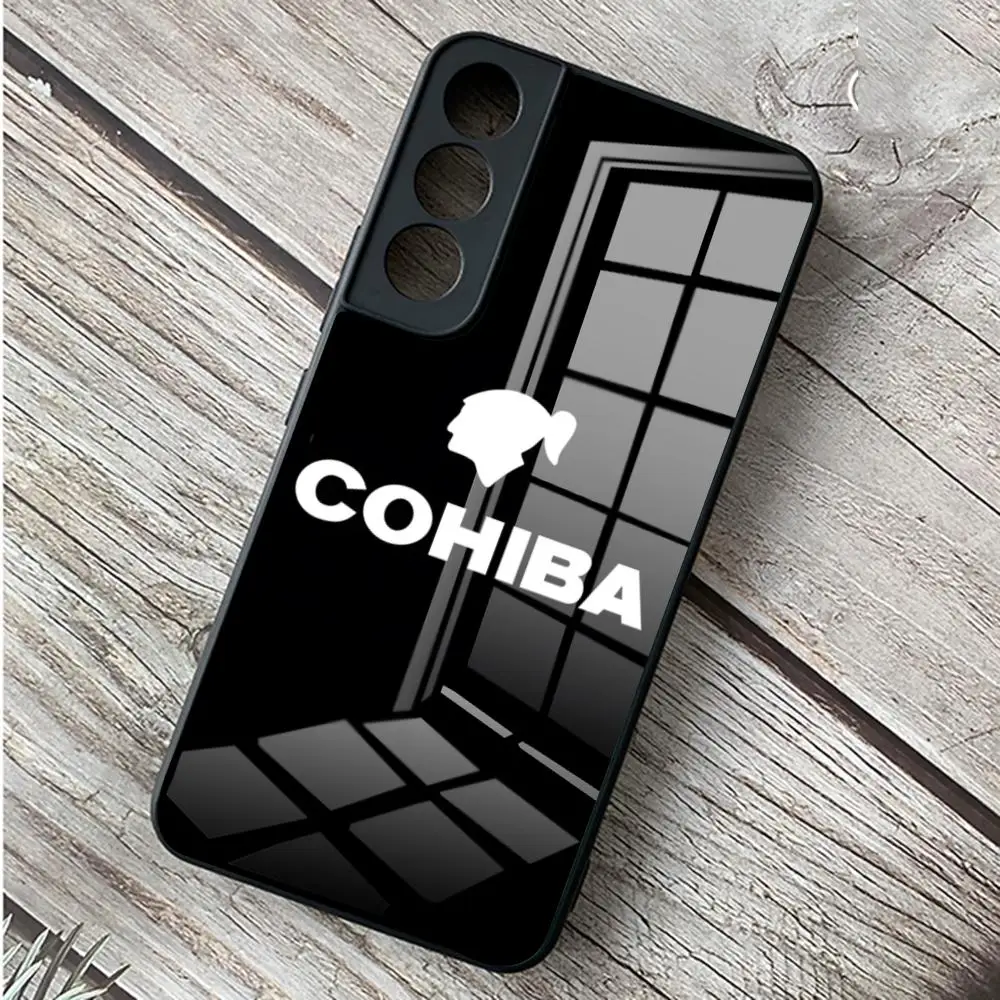 Cohiba Habanos Cigar pattern Phone Case hot for Samsung s 24 ultra plus 23 22 21 20 a 34 54 53 note20 m 54 glass cover