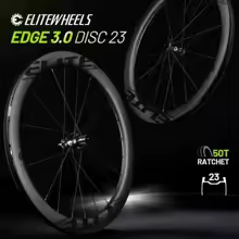 【¥94,409】ELITEWHEELS EDGE DISC 3.0 52mm カーボンホイールセット 50Tラチェット Shimano HG Wheel Depth: 52mm Depth 31mm 特別割引-アリエク特価アラート