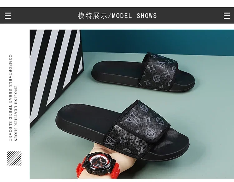Herren-Sandalen aus echtem Leder, bequeme Herren-Hausschuhe, Herren-Sommerschuhe im Angebot, echte Herren-Hausschuhe, Flip-Flops, Slides – Detail 9