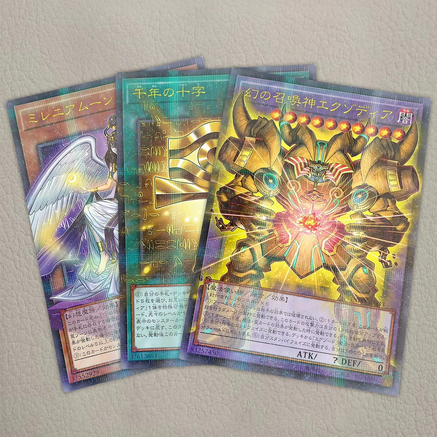 Yu-Gi-Oh！INFO Deck DIY Exodia Traim Apsolidia PR Flash Card Millennium Cross Blue Eyes Heart Dragon Game Collectible Card Toy