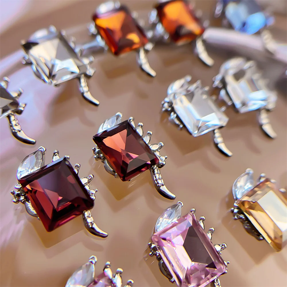 Schöne Nagel bohrer neu sein mehrfarbige Nagel verzierungen Mode Nagel bohrer Strass/Ornamente rechtwinklig