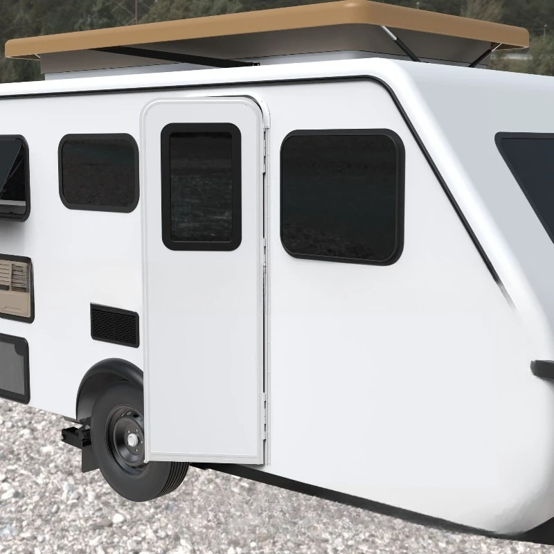 RV Doors Aluminum Frame Tempered Glass Window Size 24 "x72"