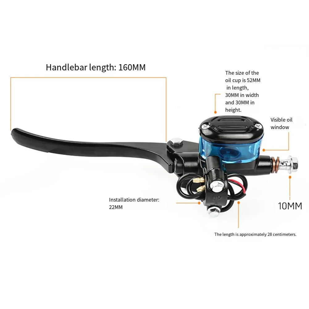Lever Scooter Brake Handle Hydraulic Brake Pump Hydraulic System Aluminum Alloy Material Visual Oil Level Check