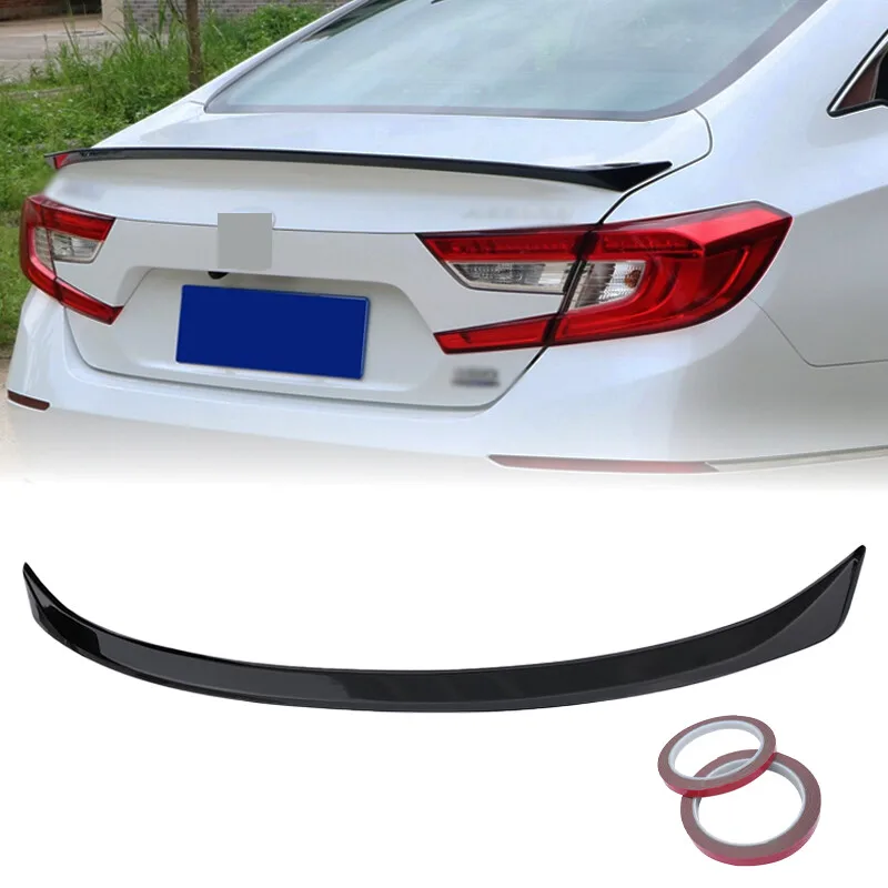 

Fit Honda Accord 2018-2022 Gloss Black Rear Trunk Lip Spoiler Wing Replacement
