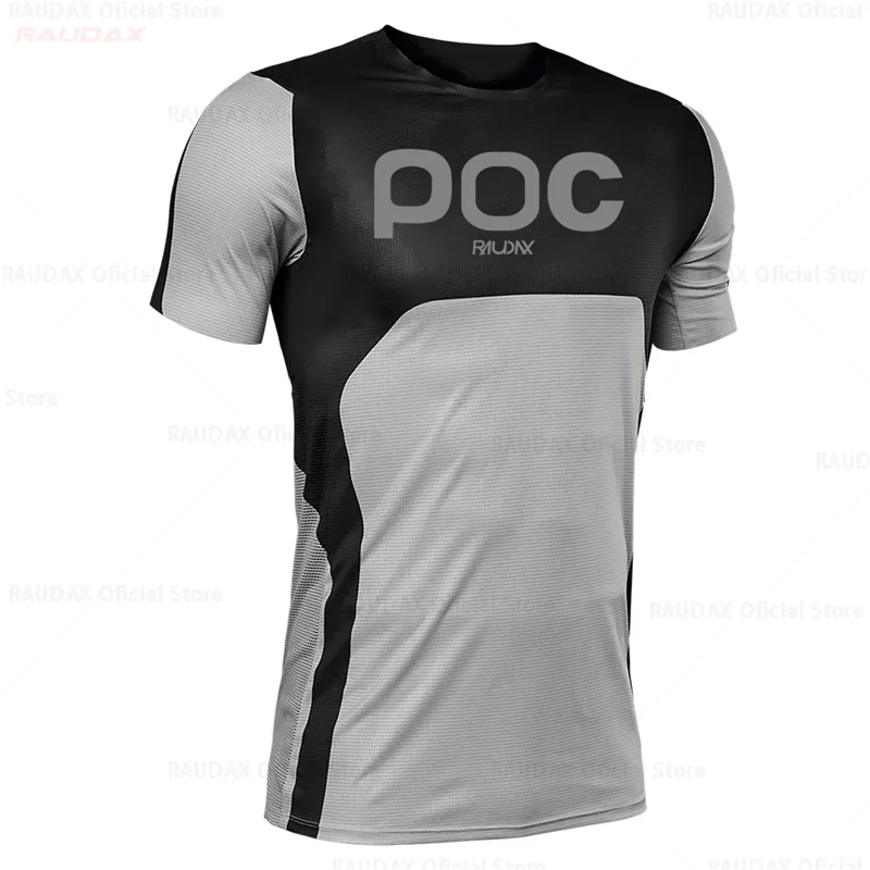 2023 Motorcycle RAUDAX POC Team Downhill Jersey MTB Offroad DH MX Bicycle Shirt Cross Country Mountain Bike Cycling Jersey