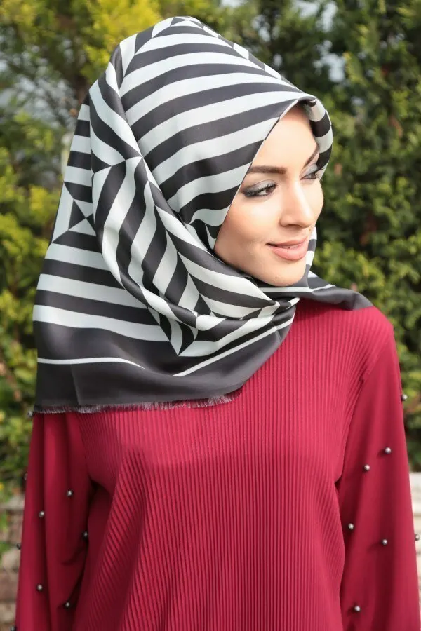 Printed Scarf-Winter Autumn 2021 Muslim Women Hijab headscarf Islamic Turkey