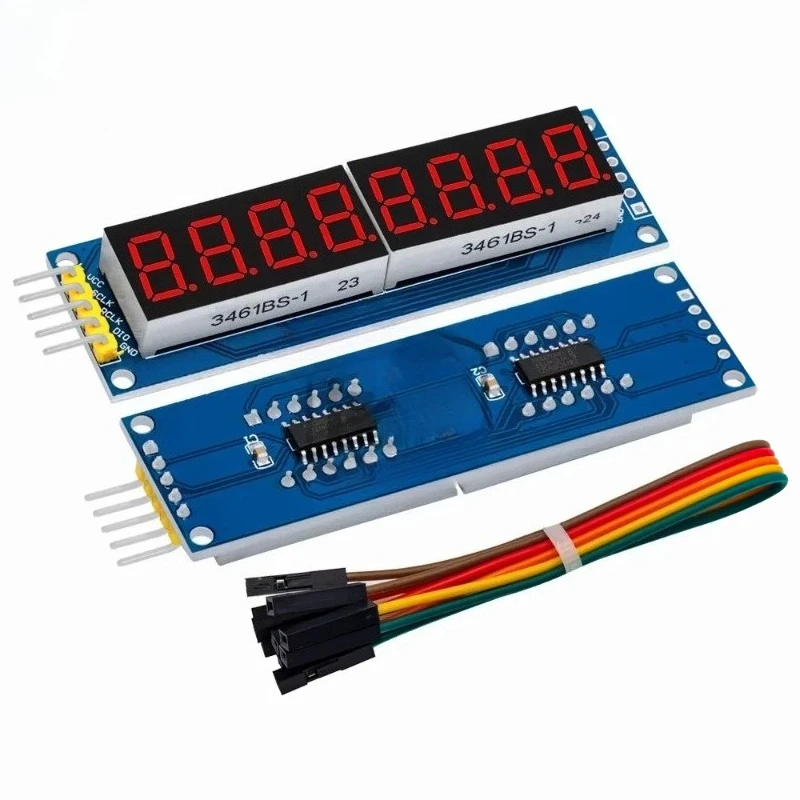 BAISHUN 74HC595 CWG 8-Digit 8 Bits 8bit Digital Tube Display Control Module Red Three IO for Arduino 595 Driver