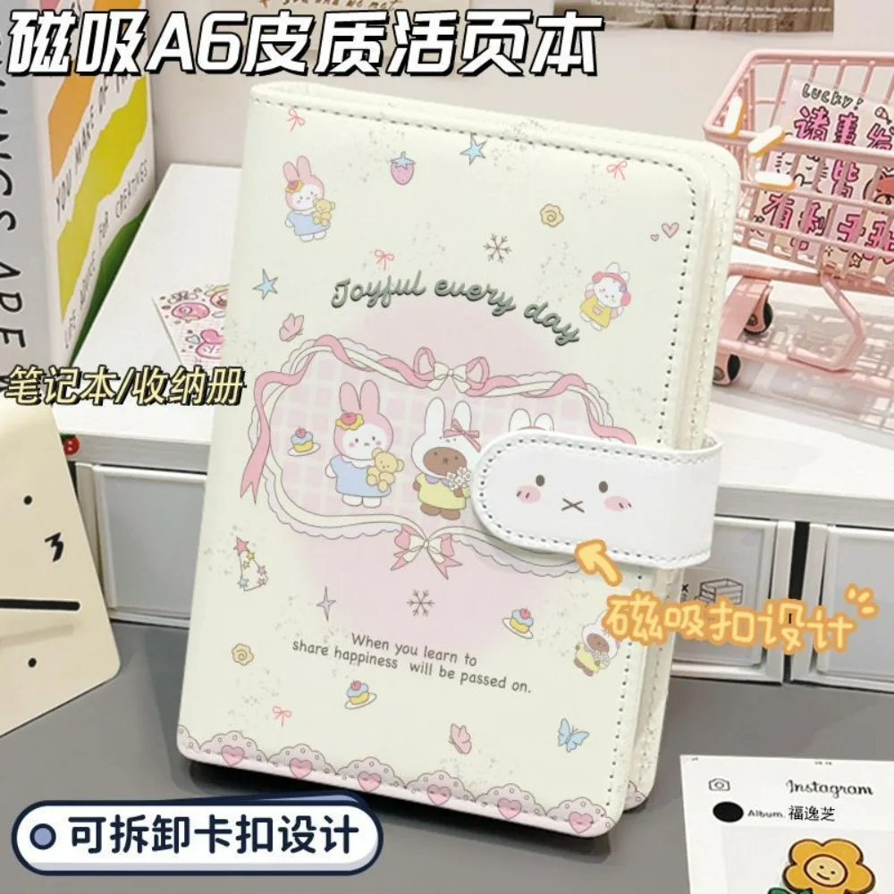Miffy A6 A5 Loose-leaf Notebook Soft Cover Thickened Diary Journal Book Student School Office Stationery Portable Note Taking