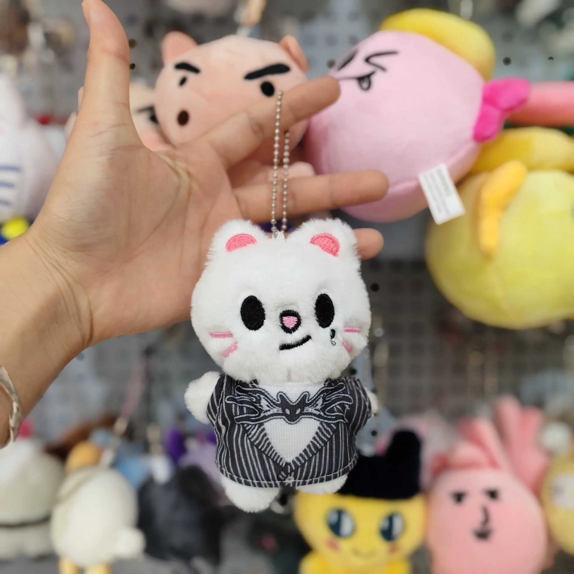 New SKZOO stray children plush toy keychain, cute animal doll bag, hanging decoration, toy pendant, children's gift