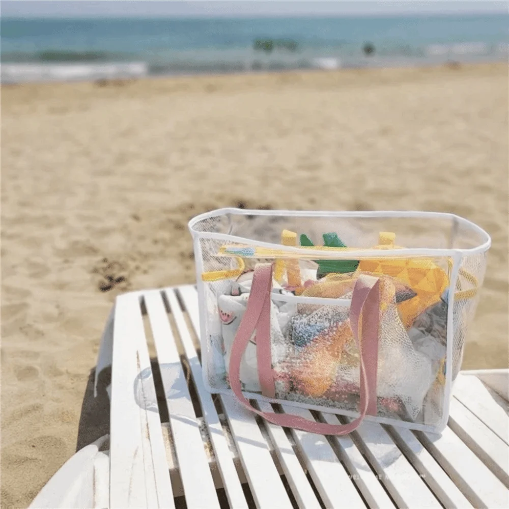 

Ins Style Transparent PVC Transparent Beach Bag Waterproof Design Durable PVC Shoulder Bag Large-capacity Storage Bag Beach