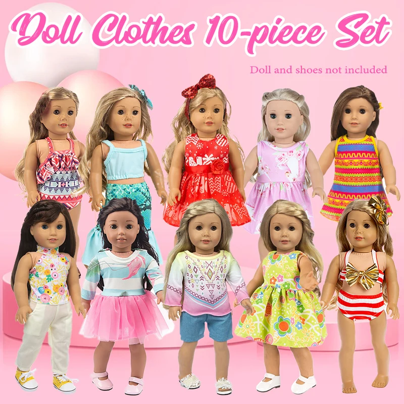 18inch/45cm Baby New Born Doll Clothes Set Dress Short Skirt Clothes Accessories Suit For Baby Kid Birthday&Festival Girl Gift