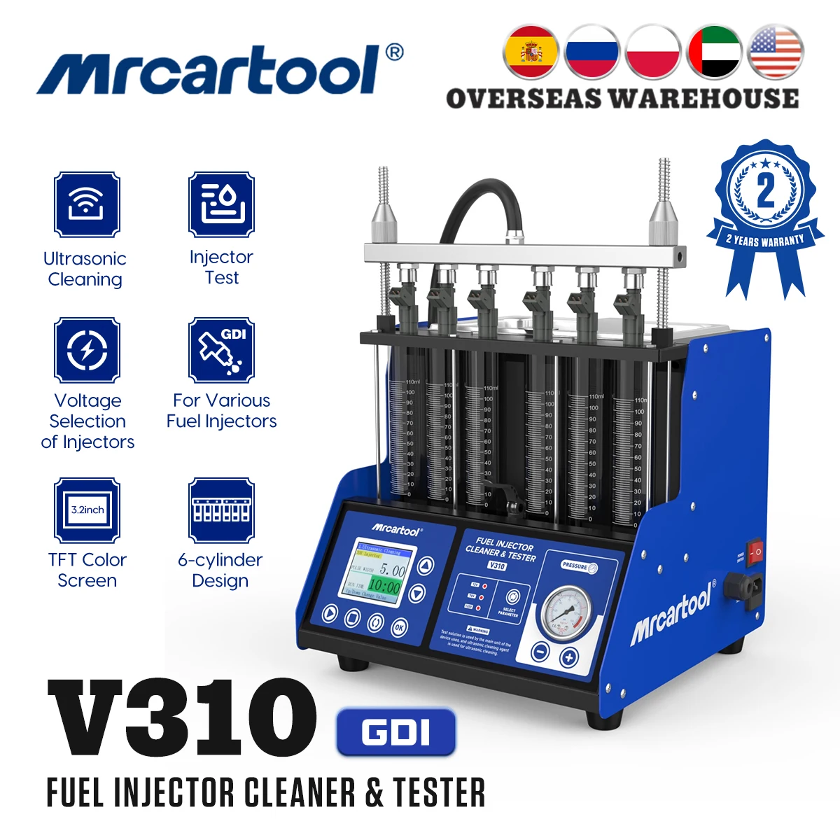 Fuel Injector Tester - MR CARTOOL V310 Fuel Injector Cleaner
