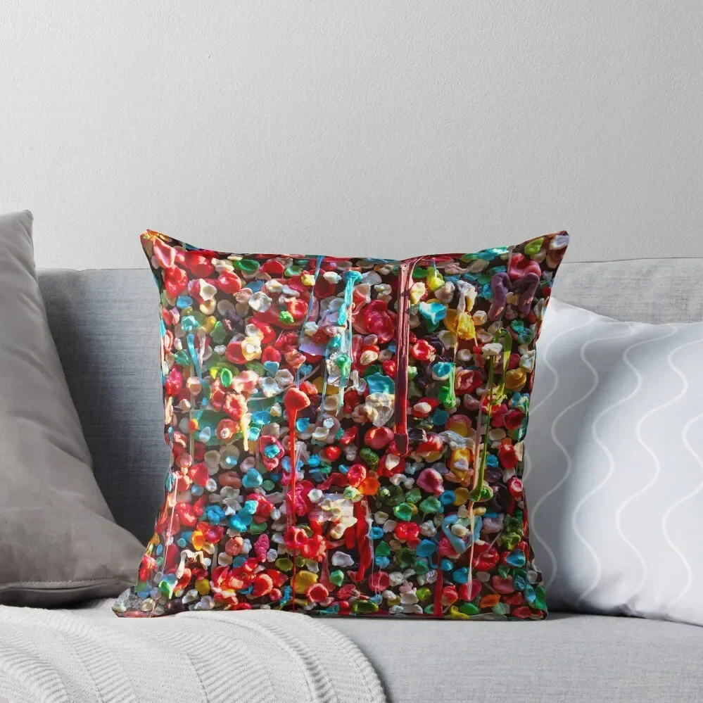 ABC Gum to Brighten your Life from the Gum Wall in Seattle, Washington Throw Pillow Anime pillow