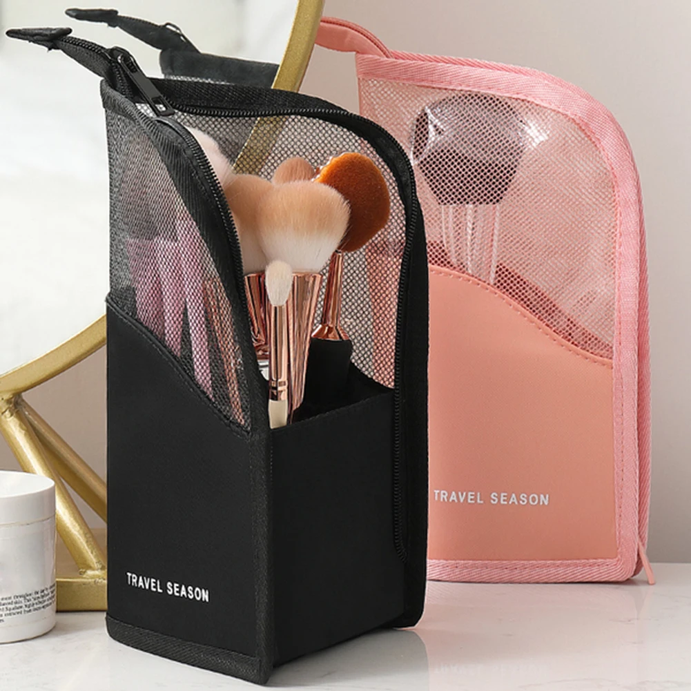 Makeup Brush Holder Portable Mini Toiletry Bag Multifunction Travel Makeup Bag Makeup Organizer Bag for Lipstick Makeup Brush