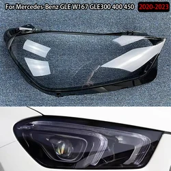 For Mercedes-Benz GLE W167 GLE300 400 450 2020-2023 Front Headlight Glass Cover Headlamps Transparent Shell Lens Case