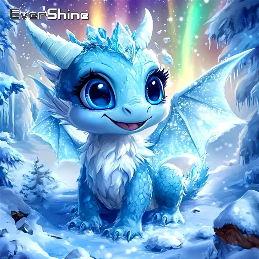 Evershine Diamond Mosaic Dragon Rhinestones Picture Embroide
