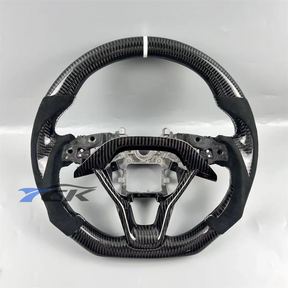 

Customized Carbon Fiber Black Suede With decorative frame Steering Wheel Fit for 2018 2019 2020-2023 Honda Accord Quick Release