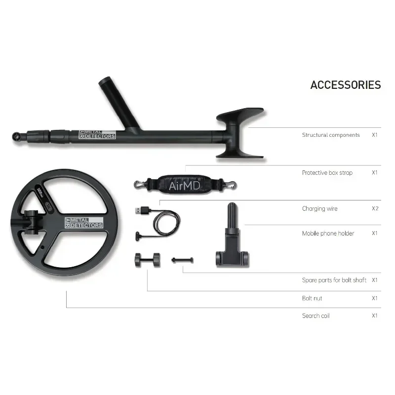 The Most Innovative Gold Metal Detector MD-99 Smart Bluetooth Air Metal Detector With Lithium Battery