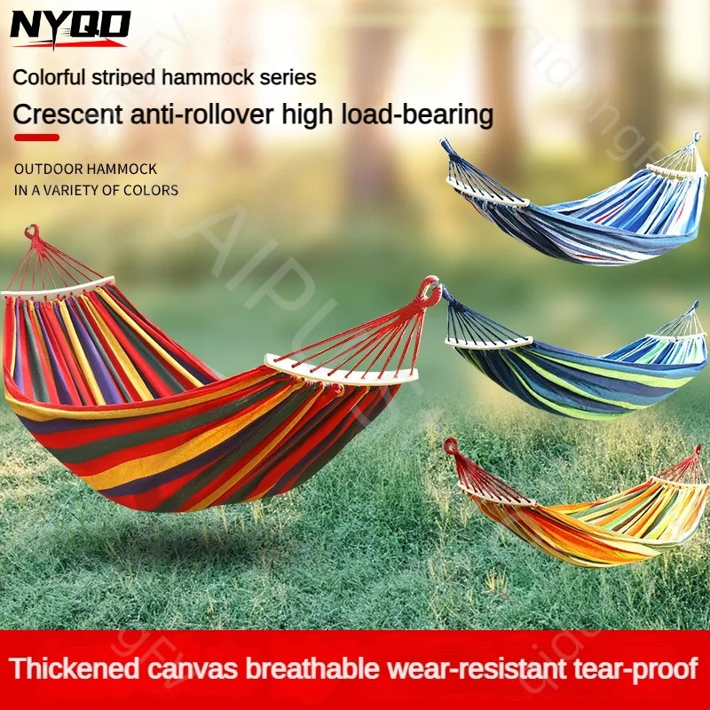 Hanging Bed Outdoor Camping Leisure Canvas Thickened Anti Rollover Duckbill Buckle Camping Supplies Swing in Stock