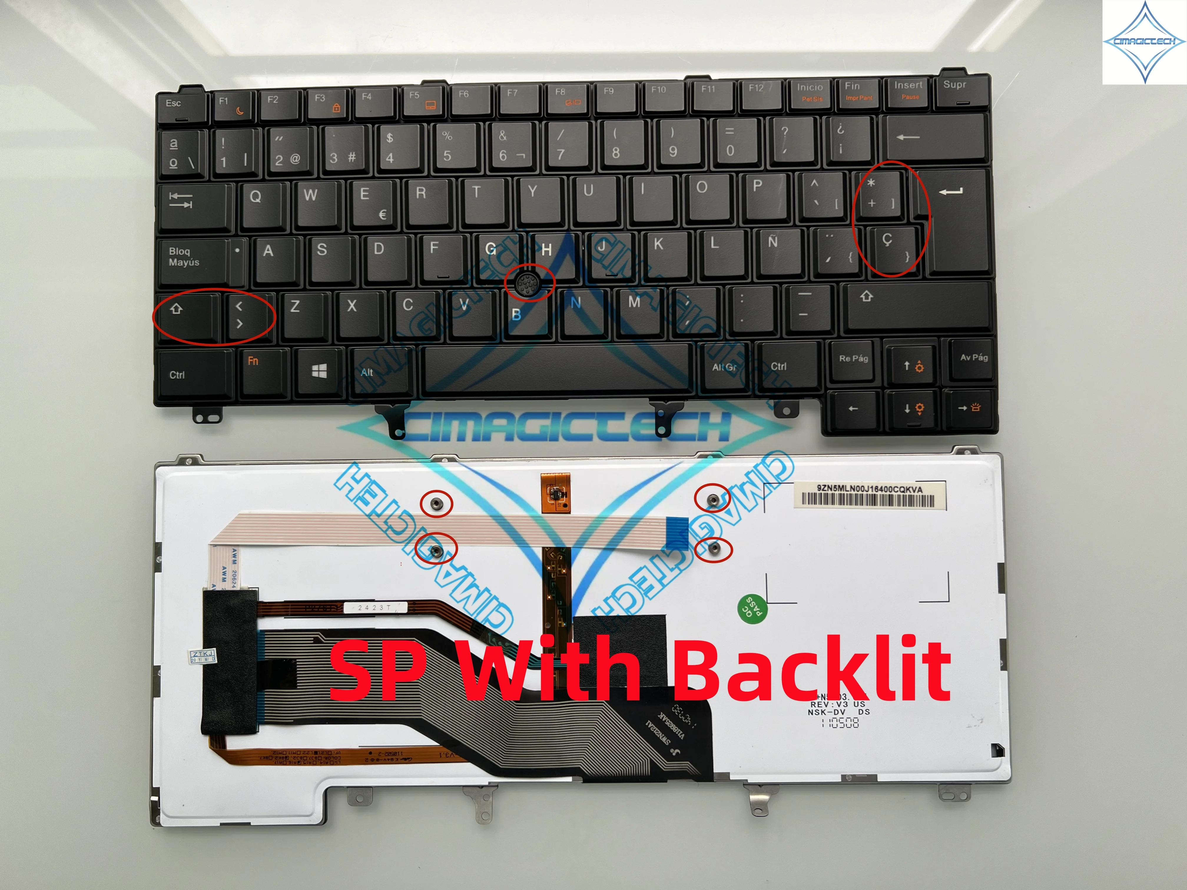 New  BR Brazil Arabic Spanish Latin French FR  Backlit For DELL E5420 E5430 E6220 E6320 E6330 E6420 E6430 E6440 0T0K7P Keyboard