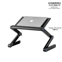 Portable ABS Laptop Stand Foldable Adjustable Ipad Tablet Holder Notebook Desk Workstation Riser for Recliner Bed Sofa Support