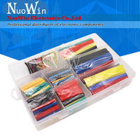 127pcs/164pcs/328pcs Assortment Electronic 2:1 Wrap Wire Cable Insulated Polyolefin Heat Shrink Tube Ratio Tubing Insulation