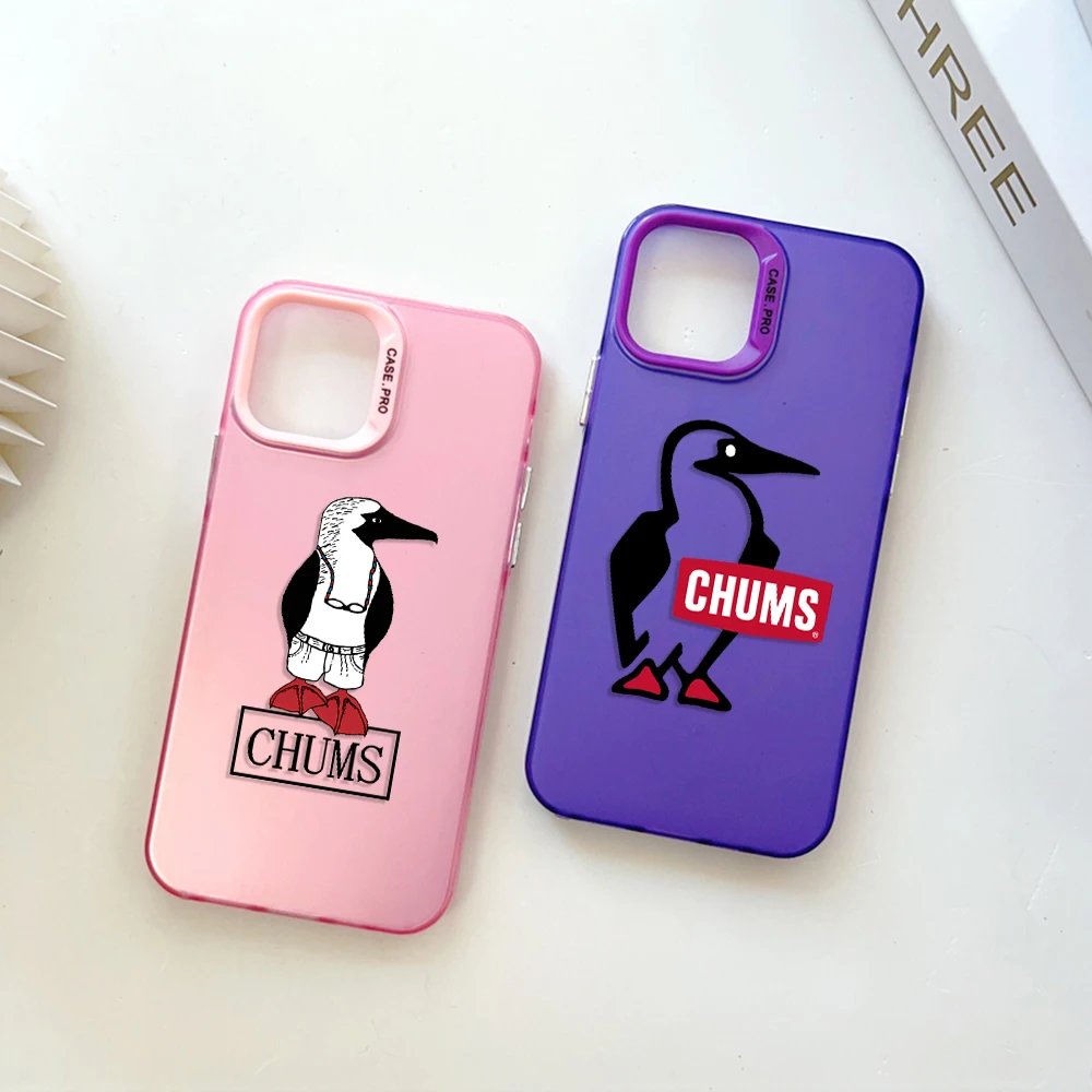 เคสโทรศัพท์แฟชั่น C-CHUMS สำหรับ iPhone 13 12 11 15 14 Pro Max PLUS เลนส์ขอบเงินสุดสร้างสรรค์ฝาปิด TPU แบบแข็ง