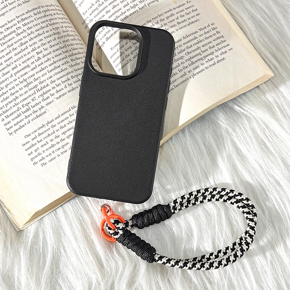 كاندي اللون الحبل الجلود قضية الهاتف آيفون 16 برو ماكس غطاء 15 13 12 برو 16 15 14 زائد للصدمات المضادة للانزلاق واقية