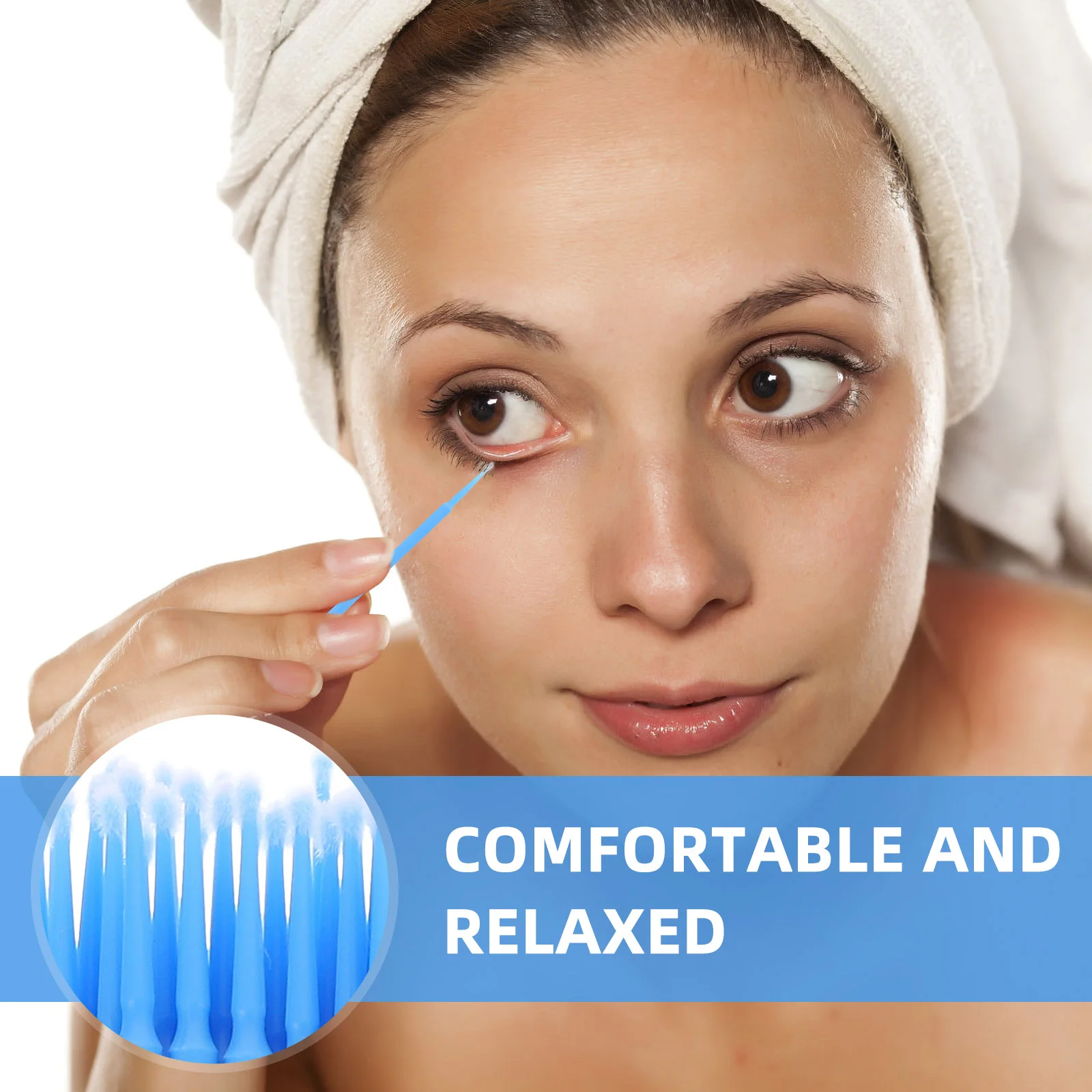 2 قطعة أعواد توزيع القطن للتجميل للاستعمال مرة واحدة 2 عبوة صحية لتجميل طب الأسنان تطبيق سائل متعدد الأغراض