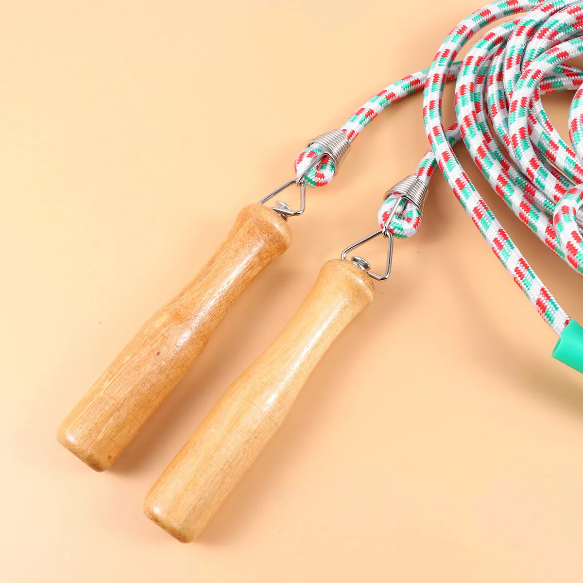 

1pc 7M Wooden Handle Jump Rope Lightweight Durable Skipping Rope For Exercise Sports Training Fitness Beginner Random