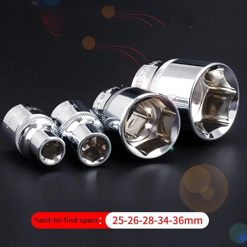 1Pcs 3/8 Drive Ratchet Wrench with Inner/Outer Hex Socket Set 10mm/6/14/17mm Auto Repair Hardware Tool