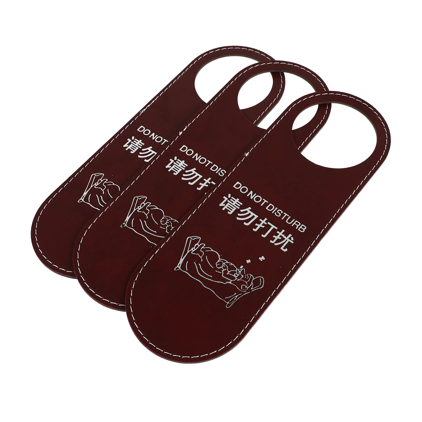 

3Pcs Please Do Not Disturb Door Hanging Signs Mini Pendants Hotel Room Decoration Party Supplies Unique Double Sided