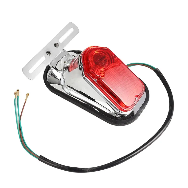 Motorcycle Tombstone Rear Tail Light License Plate Brake Lamp Taillights For Harley Honda Bobber Chopper Yamaha Custom Touring