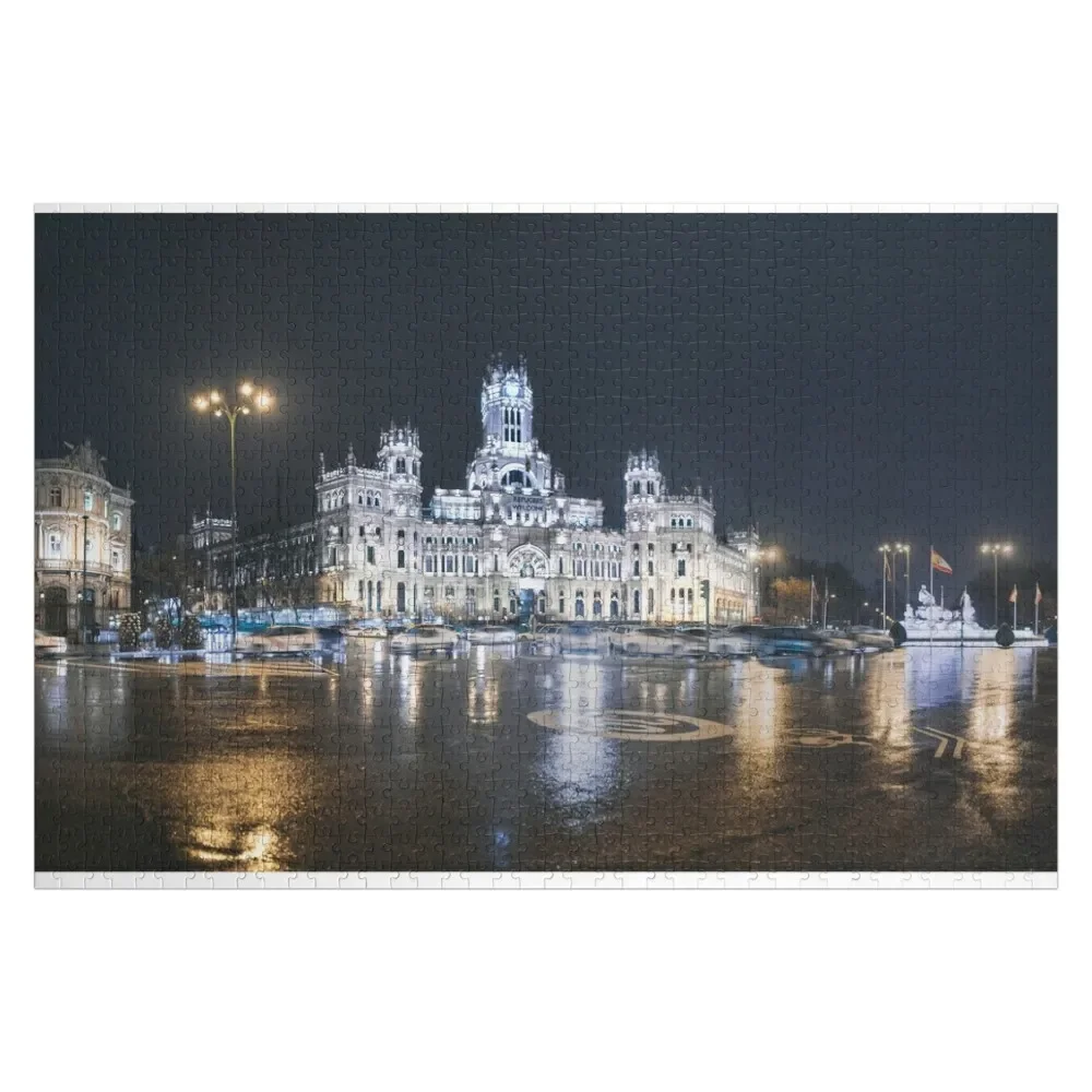 Madrid at night, Spain Jigsaw Puzzle Personalized Gift Married Iq Personalized Gift Works Of Art Puzzle