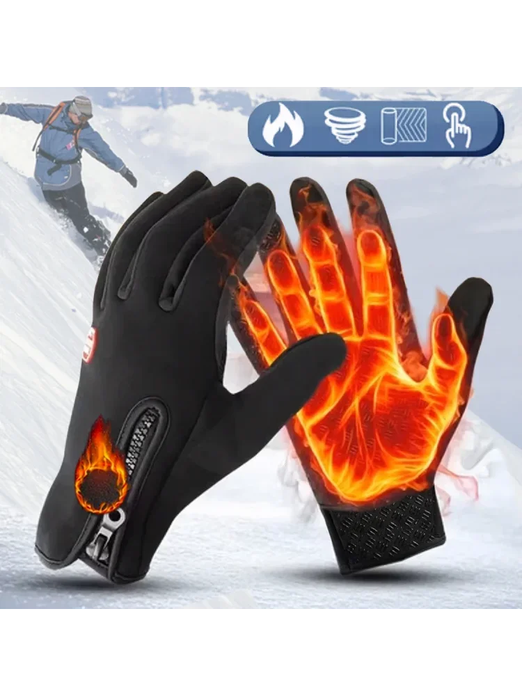 AliExpress Autumn Winter Warm Anti-slip Cycling Gloves Fashion Touch Screen Gloves for Men Women, for Outdoor Sports, Skiing, Fishing