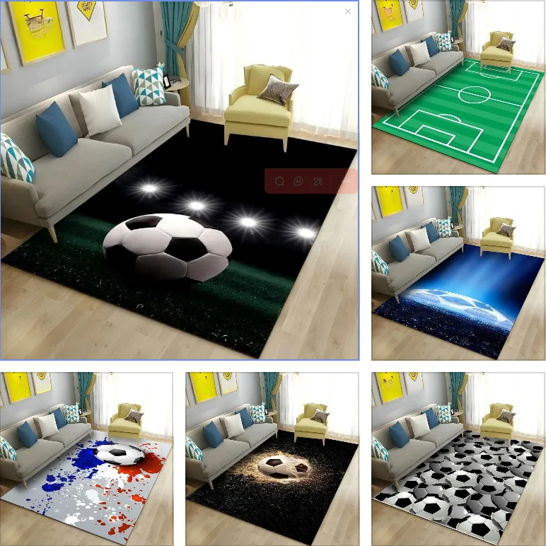 

Коврик для игровой комнаты с футбольной тематикой, ковер с рисунком футбольного мяча, напольный коврик для детей, мальчиков и девочек, для игровой комнаты, гостиной, спальни, декор.