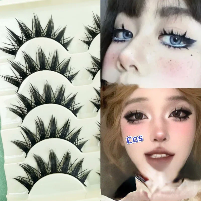 رموش مزيفة من الشيطان الأسود السميك ، رموش قطعة كاملة ، طبيعية ، رموش شيطان صغيرة ، بيع بالجملة ، جديدة