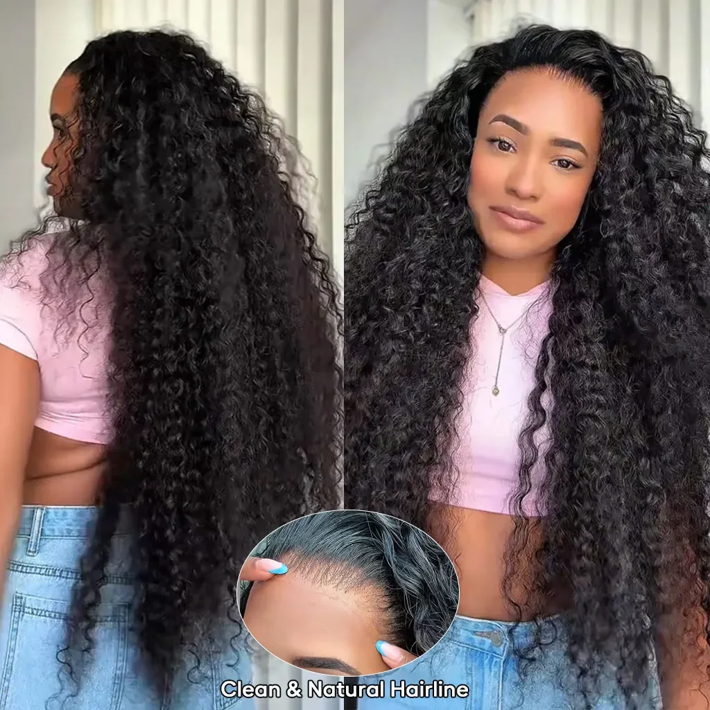 

Deep Wave Lace Frontal Wigs Brazilian Water Wave 30 40 42 Inch Curly Lace Front Human Hair Wigs Human Hari For Black Women