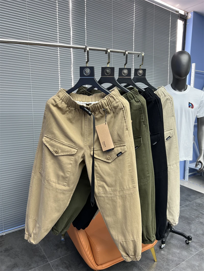 

Svip Cabinet 438, мужские повседневные хлопковые рабочие брюки, весенне-осенние удобные свободные брюки с манжетами, брюки для отдыха