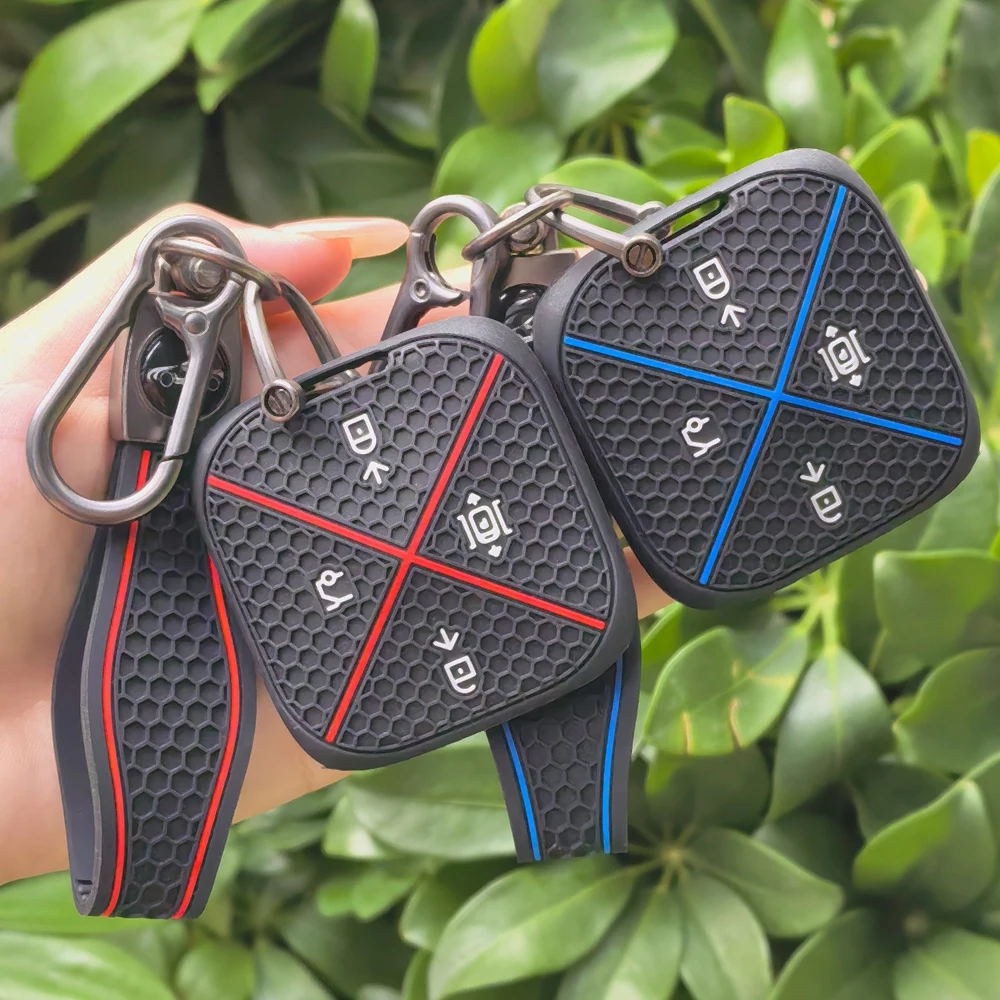 Silicone Key Bag For ZEEKR Key Case Zeekr Key Shell Cover For Extremely Krypton 001 007 009 ZEEKR X Keychain Car Accessories