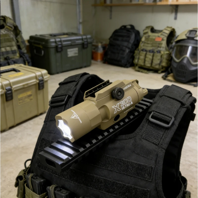 

Тактический фонарь X300 для рельсов страйкбольного оружия, компактный и мощный, идеально подходит для ночной охоты и военных игр